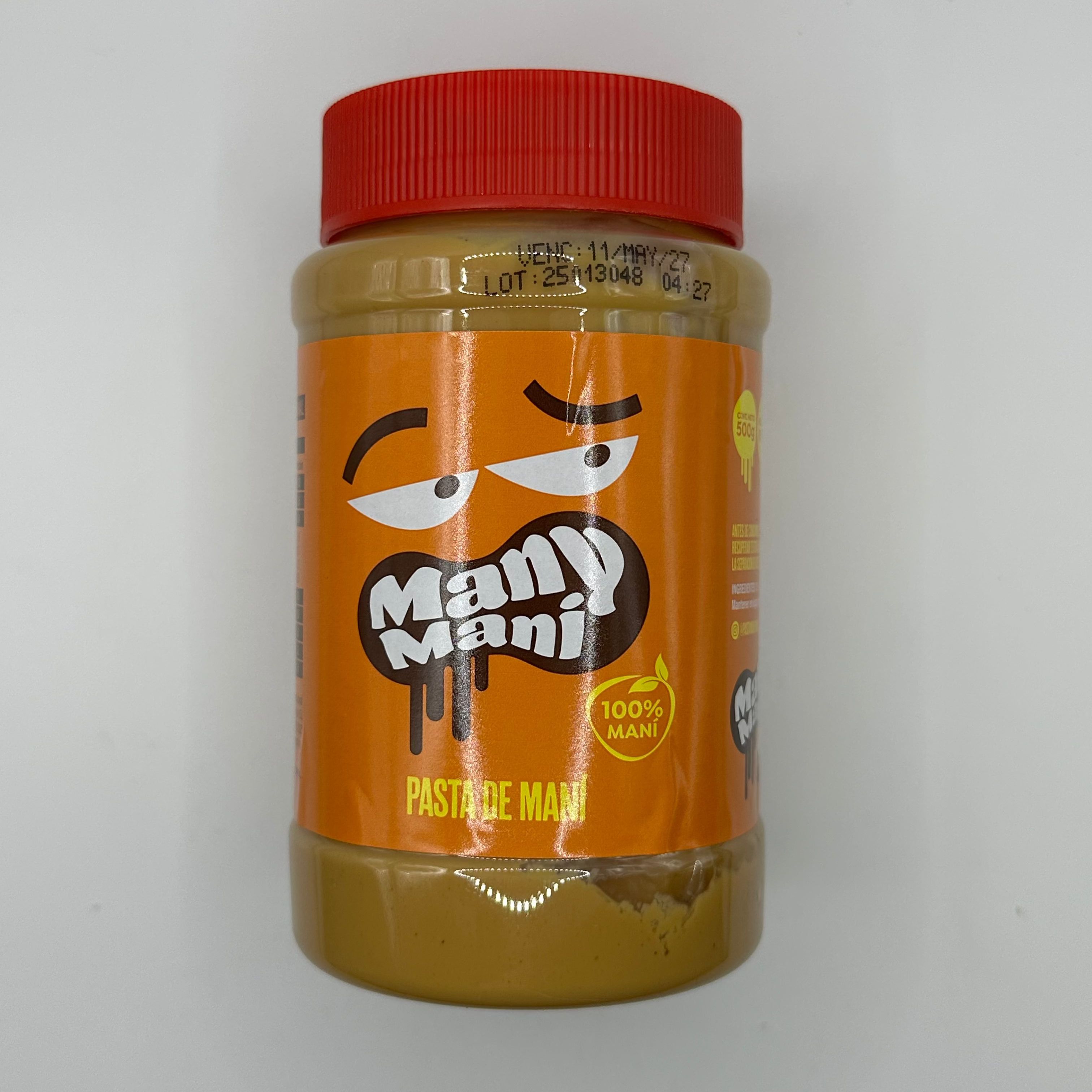 Pasta De Mani Natural 500 Gr
